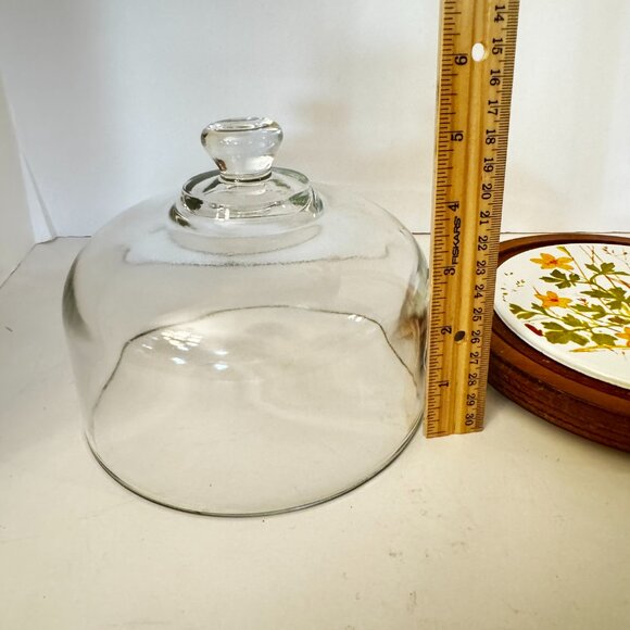 Goodwood Vintage Cheese Tray Wood Tile with Knife Chain Dome Yellow Green - Picture 12 of 12